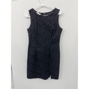 Giorgio Fiorlini Black Leopard Print Dress Size 9/10